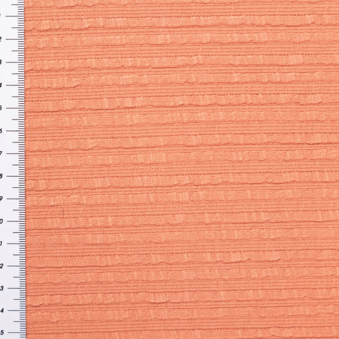 Jersey Stoff Ripp-Jacquard Baumwolle Streifen coral 1,35m Breite