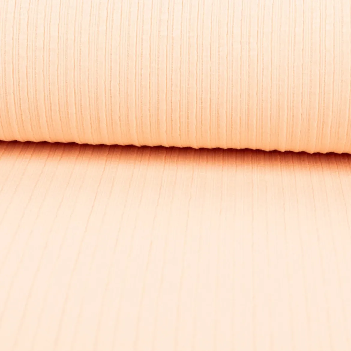 Jersey Stoff Ripp-Jacquard Baumwolle Streifen lachsrosa 1,35m Breite