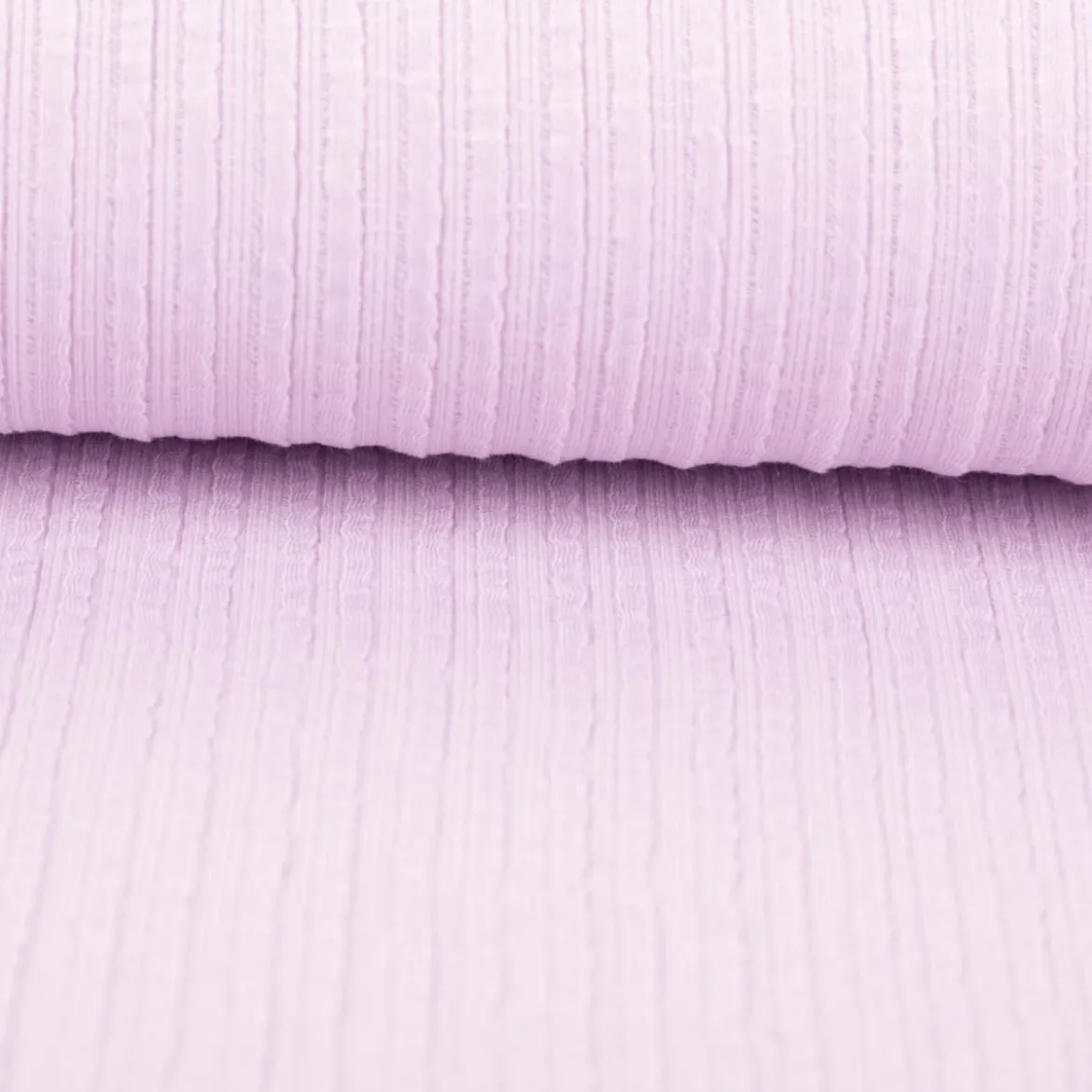 Jersey Stoff Ripp-Jacquard Baumwolle Streifen lila 1,35m Breite