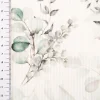 Jersey Stoff Rippjersey Baumwolle Digitaldruck Eukalyptus wollweiß grün 1,20m Breite