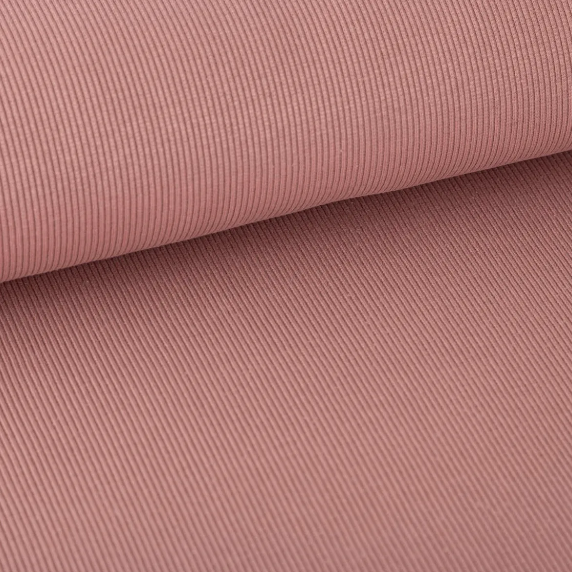 Jersey Stoff Rippjersey einfarbig mauve 1,40m Breite