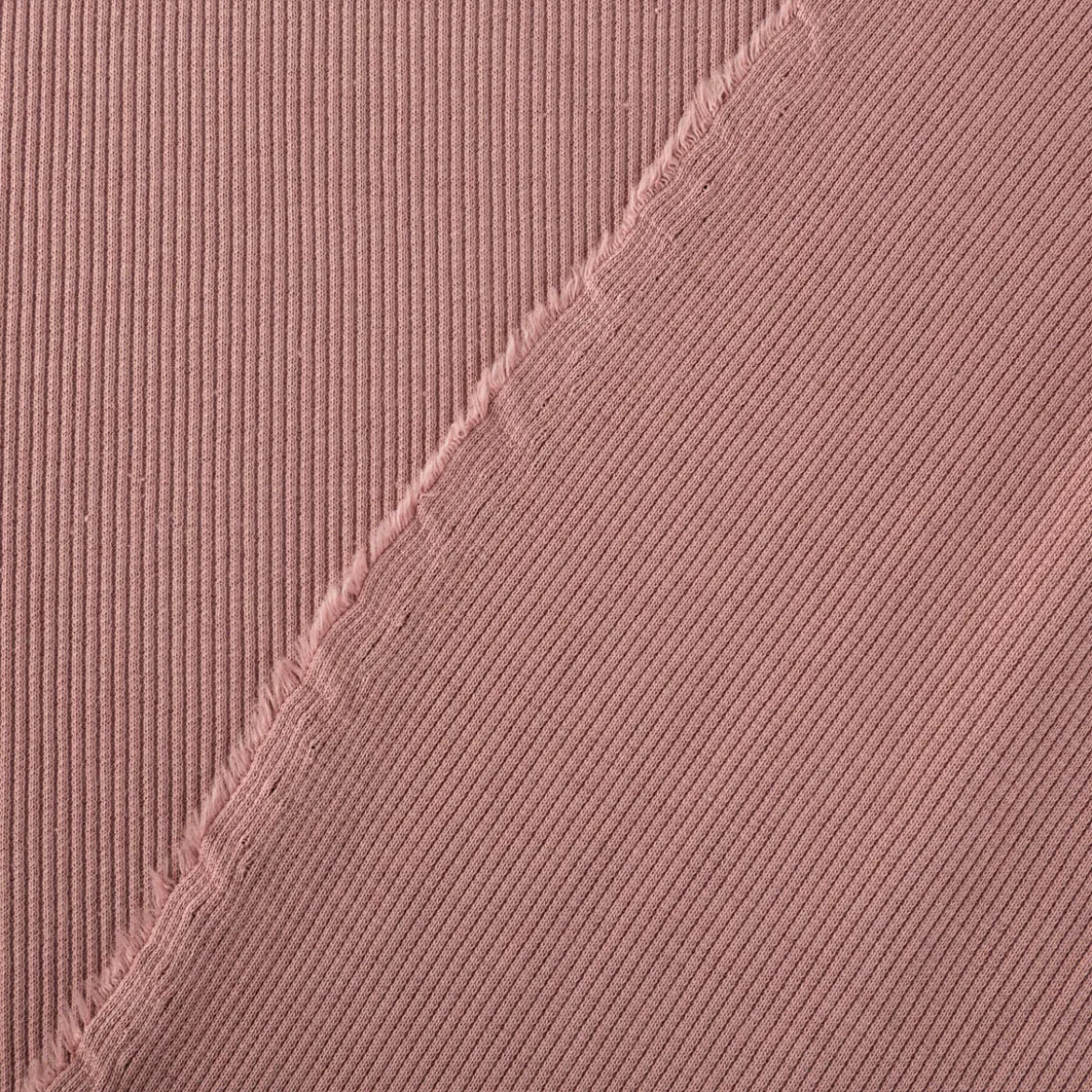 Jersey Stoff Rippjersey einfarbig mauve 1,40m Breite
