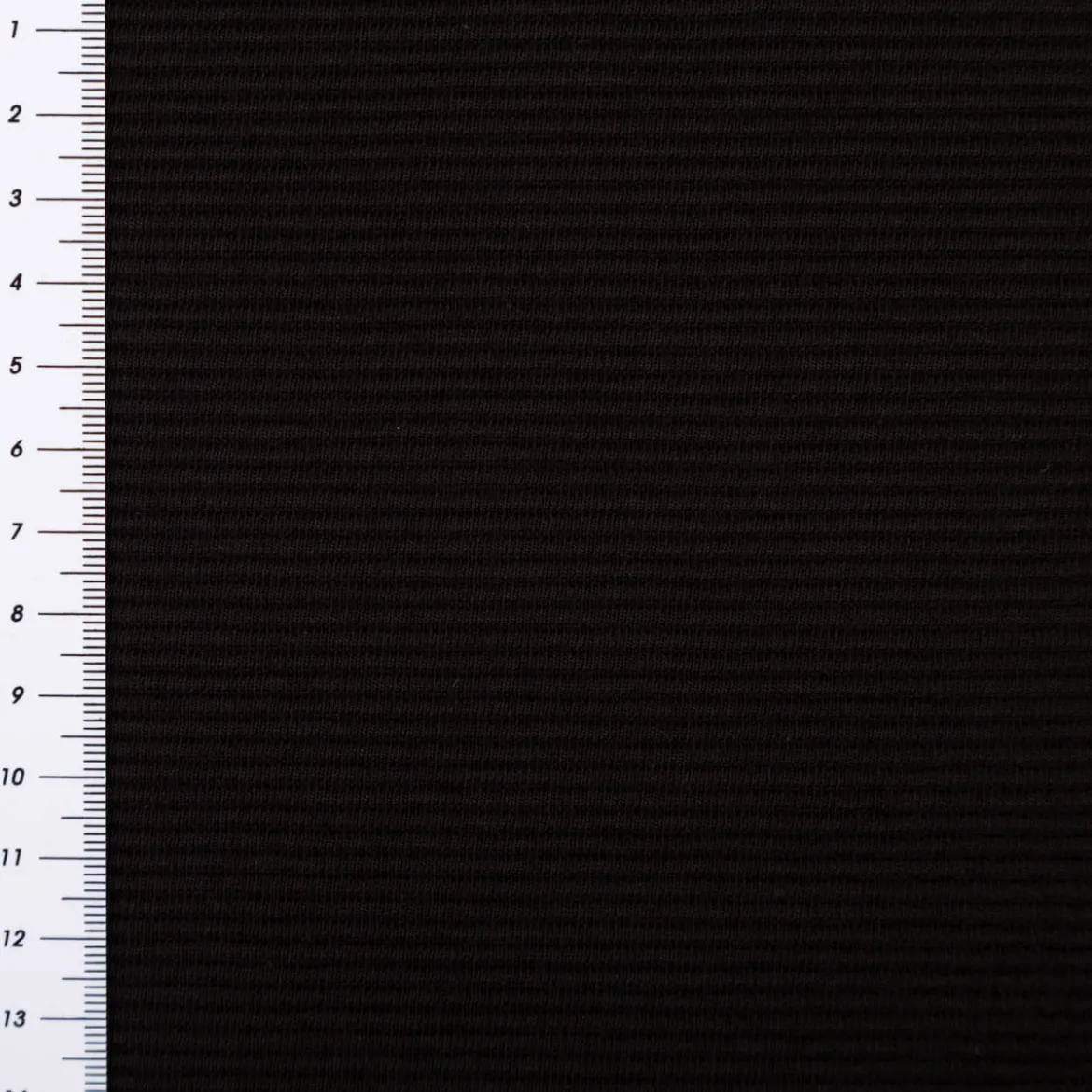 Jersey Stoff Rippjersey Ottoman uni Schwarz 1,50m Breite