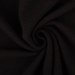 Jersey Stoff Rippjersey Ottoman uni Schwarz 1,50m Breite
