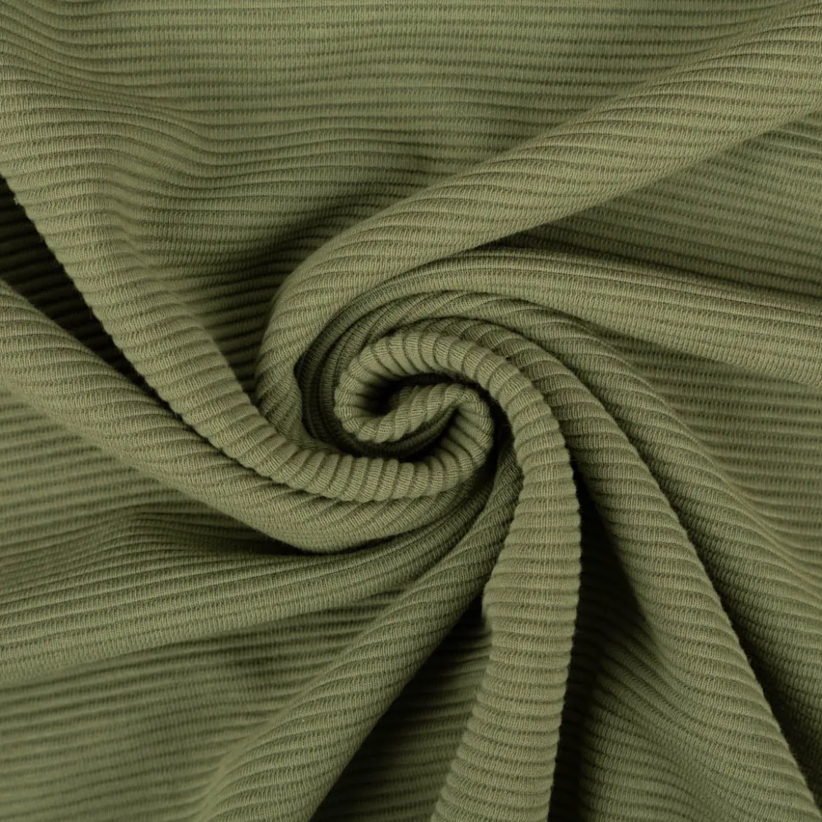 Jersey Stoff Rippjersey Ottoman uni Tannengrün 1,50m Breite