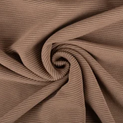 Jersey Stoff Rippjersey Ottoman uni Braun-Taupe 1,50m Breite