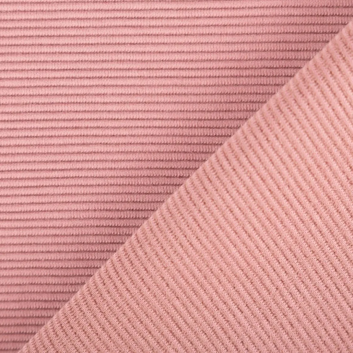 Jersey Stoff Rippjersey Ottoman uni hell-mauve 1,50m Breite