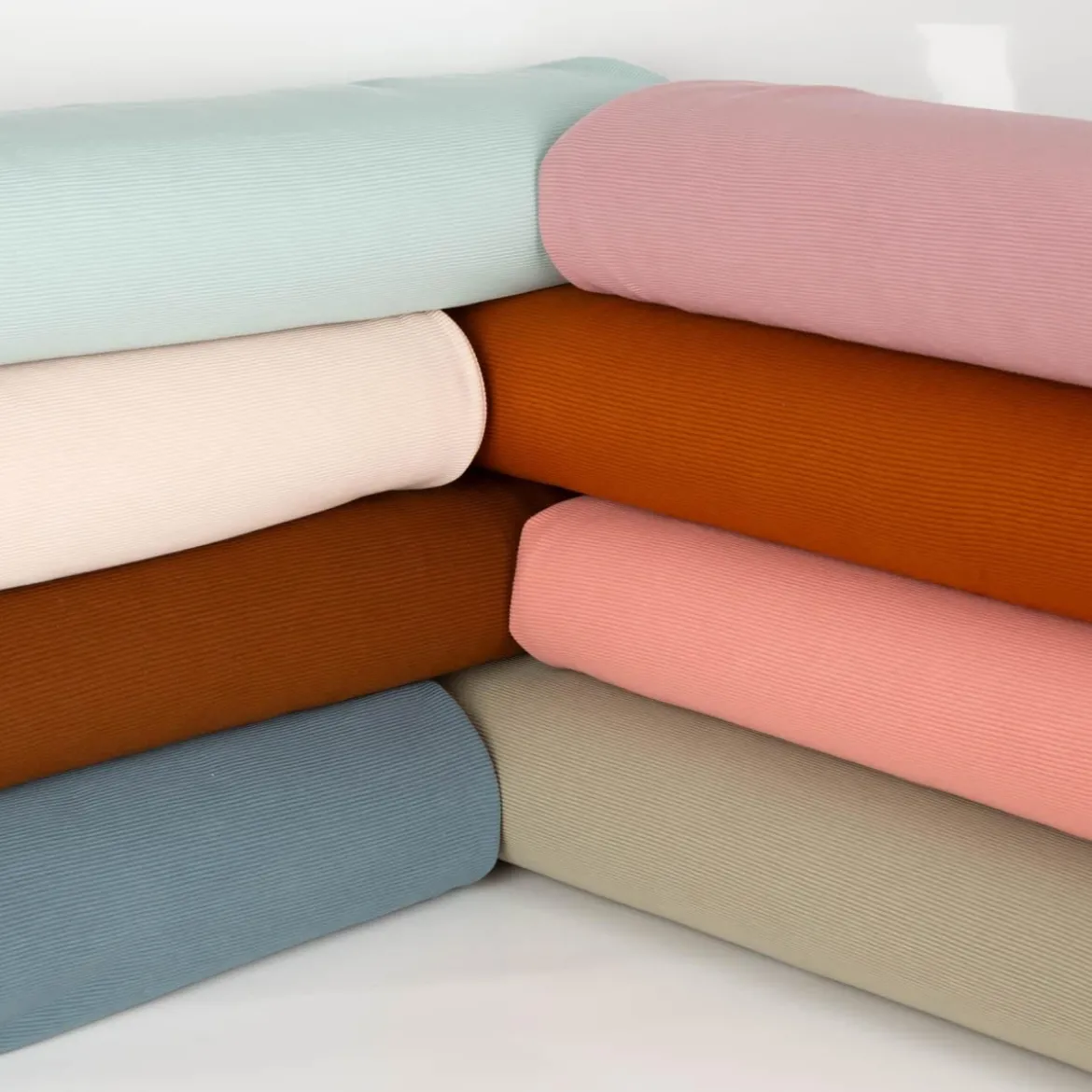 Jersey Stoff Rippjersey Ottoman uni hell-mauve 1,50m Breite