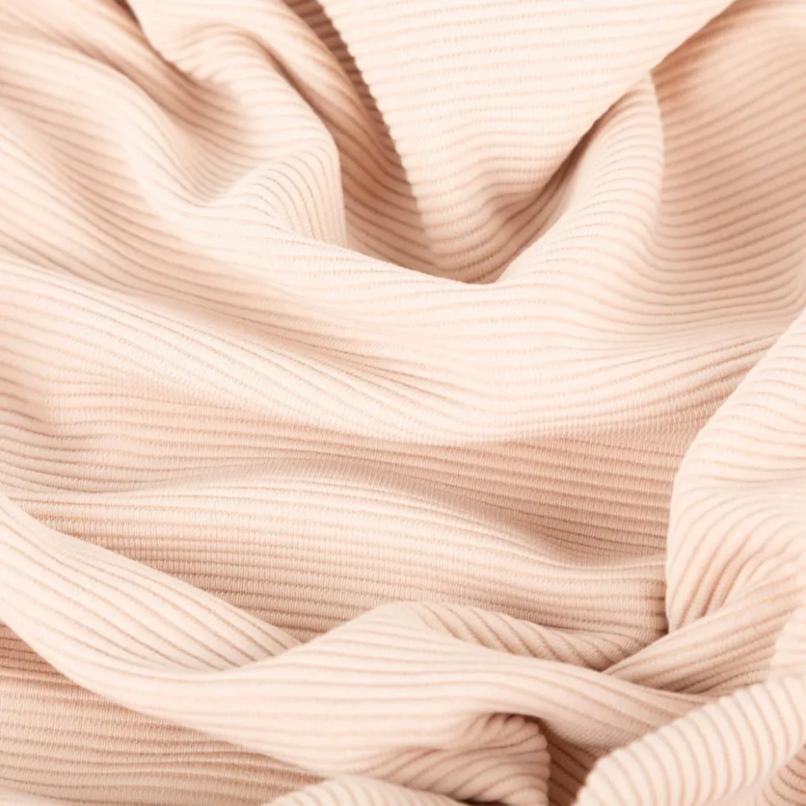 Jersey Stoff Rippjersey Ottoman uni beige 1,50m Breite
