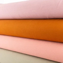 Jersey Stoff Rippjersey Ottoman uni karamell 1,50m Breite