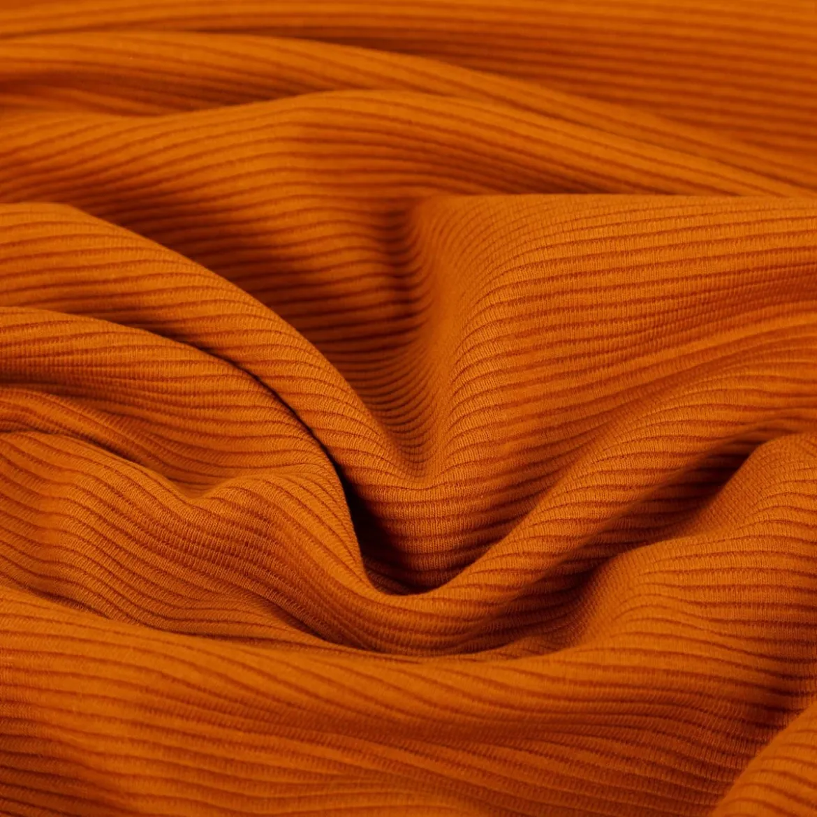 Jersey Stoff Rippjersey Ottoman uni karamell 1,50m Breite