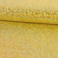 Jerseystoff Stretch Jersey Glitzer holografisch einfarbig gold 1,5m Breite