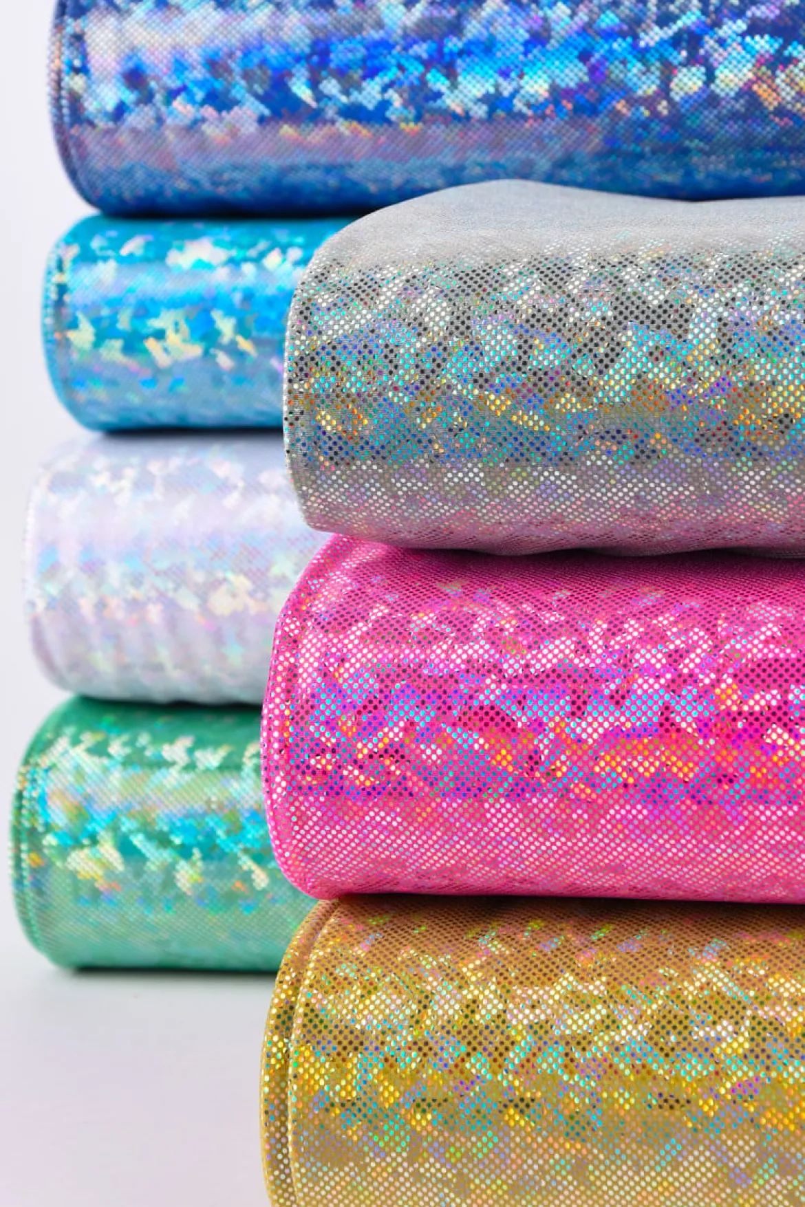 Jerseystoff Stretch Jersey Glitzer holografisch einfarbig dunkelblau 1,5m Breite