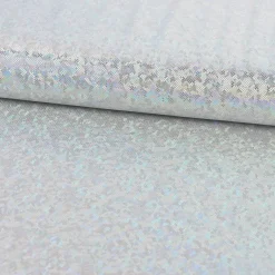 Jerseystoff Stretch Jersey Glitzer holografisch einfarbig silber grau 1,5m Breite