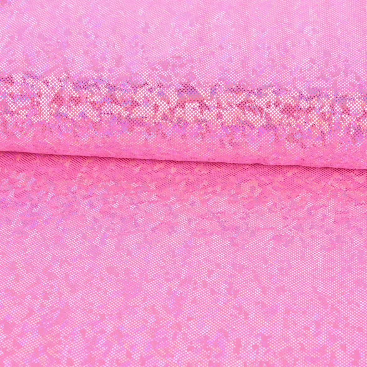 Jerseystoff Stretch Jersey Glitzer holografisch einfarbig pink 1,5m Breite