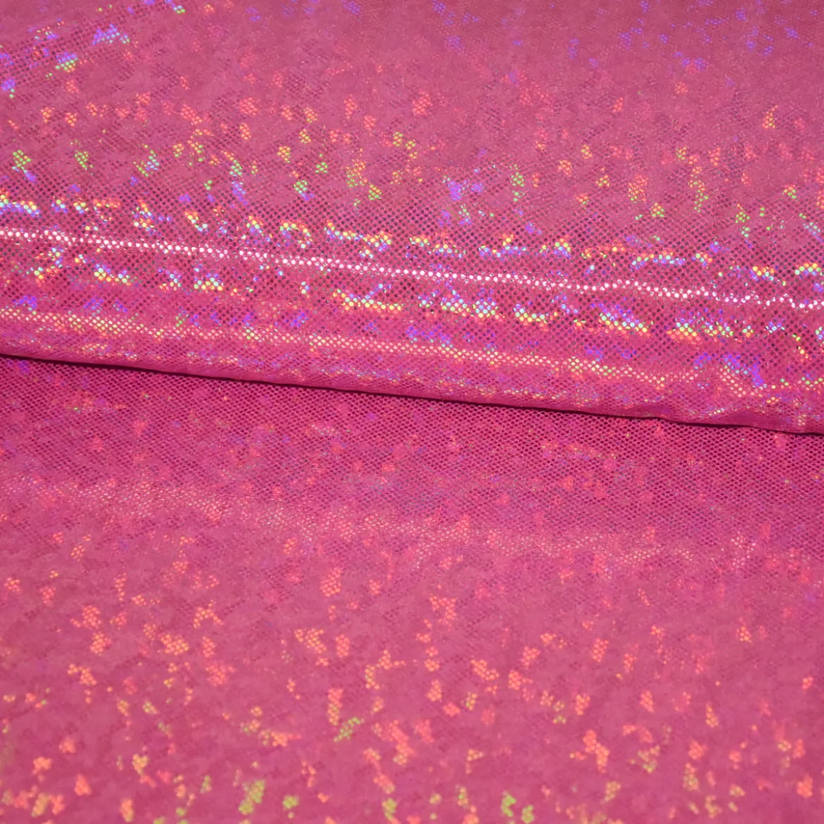 Jerseystoff Stretch Jersey Glitzer holografisch einfarbig pink 1,5m Breite