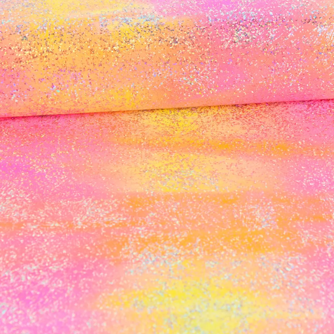 Jerseystoff Stretch Jersey Glitzer Neonfarben orange pink gelb 1,5m Breite