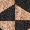 Jute Dekokissen Flechtmuster Geometrieprint natur schwarz 40x40cm
