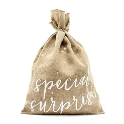 Jutesack Weihnachtssack Geschenkesack special surprise natur weiß 40x55cm