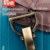Karabinerhaken 30 mm altmessing gebürstet
