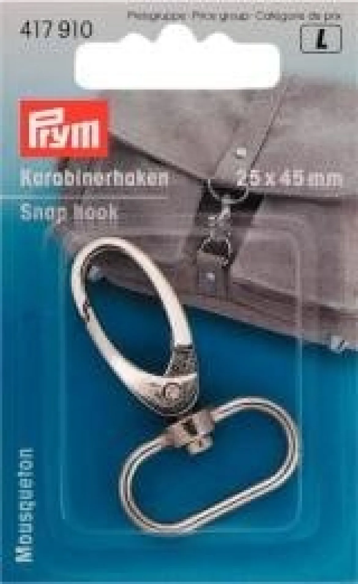 Karabinerhaken 25 mm silberfarbig