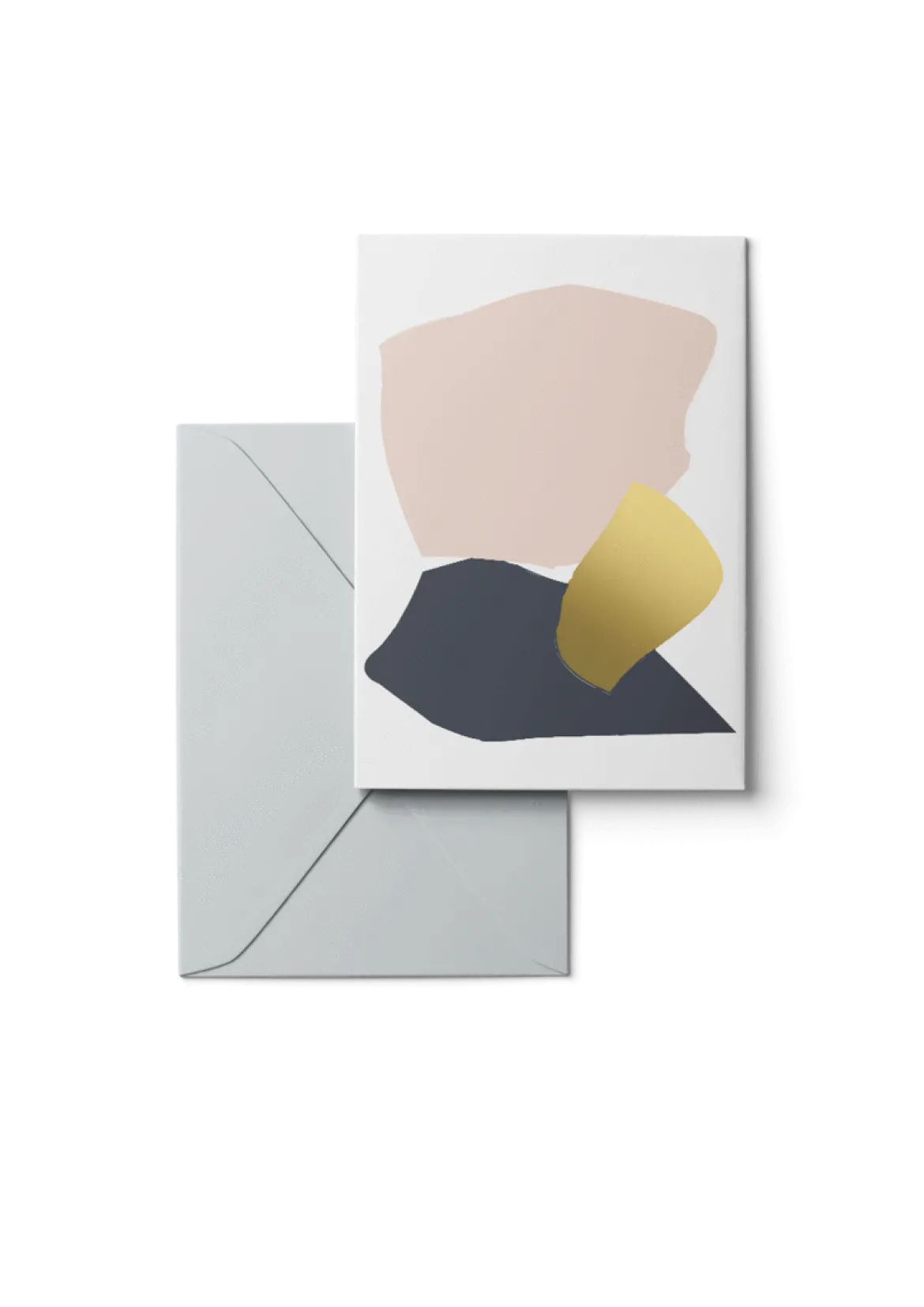 Karten Design Fabrik Doppelkarte YOSEMITE weiß gold rosa dunkelblau 11x15,5cm