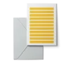Karten Design Fabrik Doppelkarte STRIPETOWN weiß gelb 11x15,5cm
