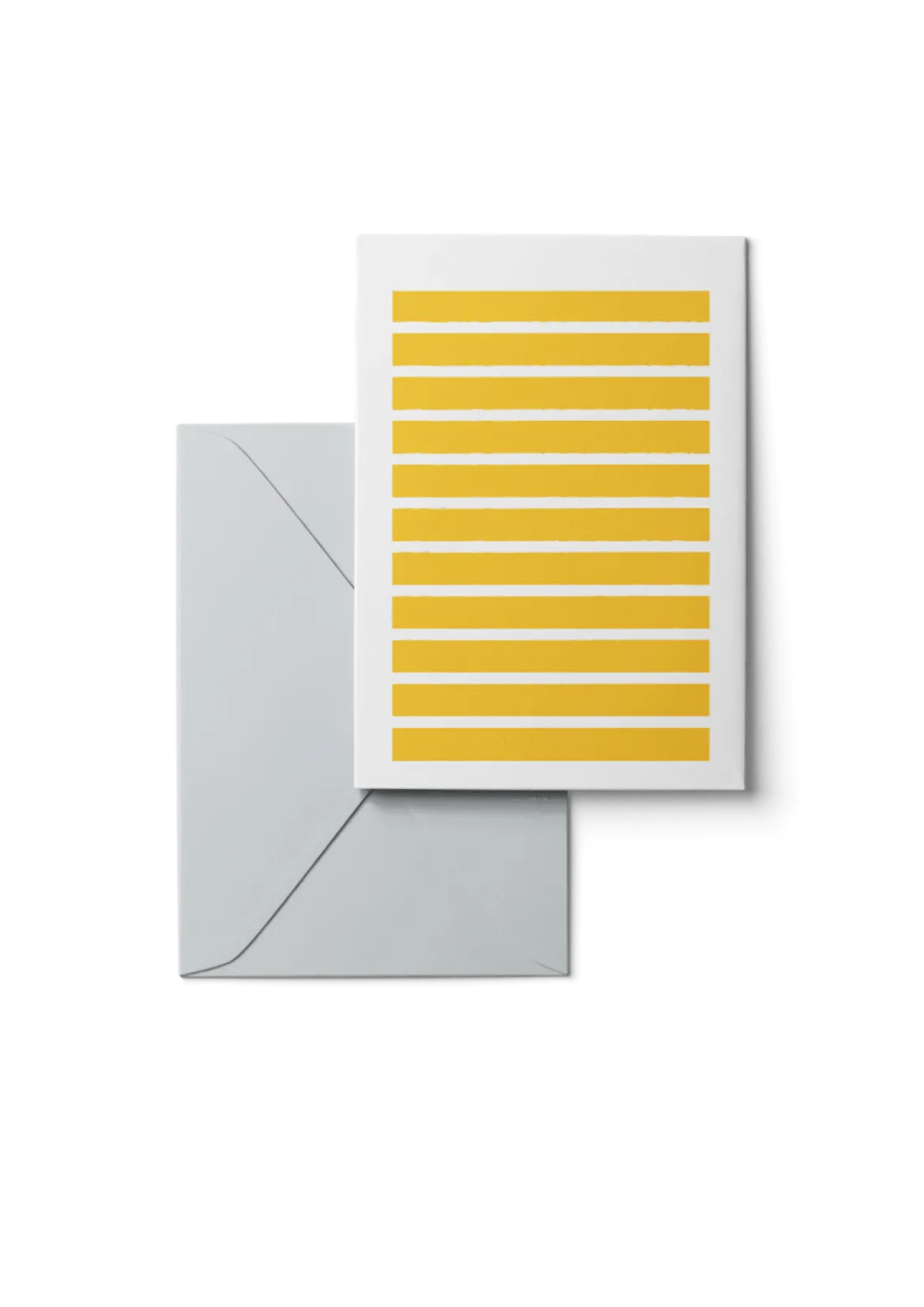 Karten Design Fabrik Doppelkarte STRIPETOWN weiß gelb 11x15,5cm