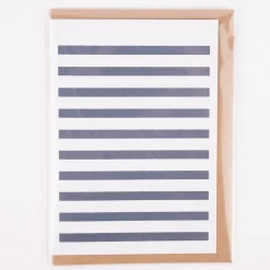 Karten Design Fabrik Doppelkarte STRIPETOWN weiß dunkelblau 11x15,5cm
