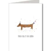 KEITCARDS Doppelkarte Hoch sollst du leben Party Dackel mit Umschlag 10,5x14,7cm