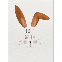 KEITCARDS Postkarte FROHE OSTERN Hase 10,5x14,7cm