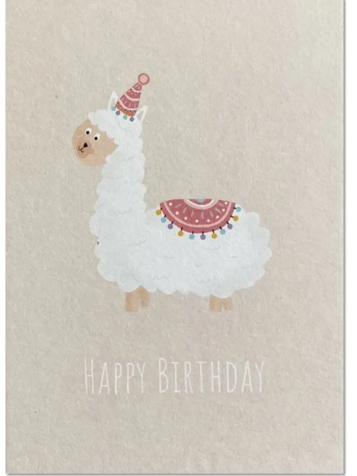 KEITCARDS Postkarte Lama HAPPY BIRTHDAY 10,5x14,7cm