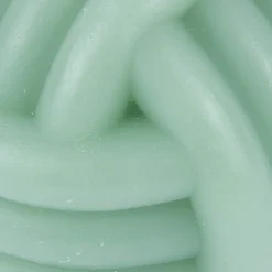 Kerze Knoten pastellfarben rosa hellgrün oder dunkelgrün 8x7,5cm