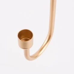 Kerzenhalter für Stabkerzen zum Einhängen Metall goldfarbig 30x11x2,5cm