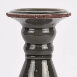 Kerzenständer Kerzenhalter Vintage Keramik anthrazit groß 35x12cm