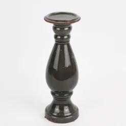 Kerzenständer Kerzenhalter Vintage Keramik anthrazit groß 35x12cm