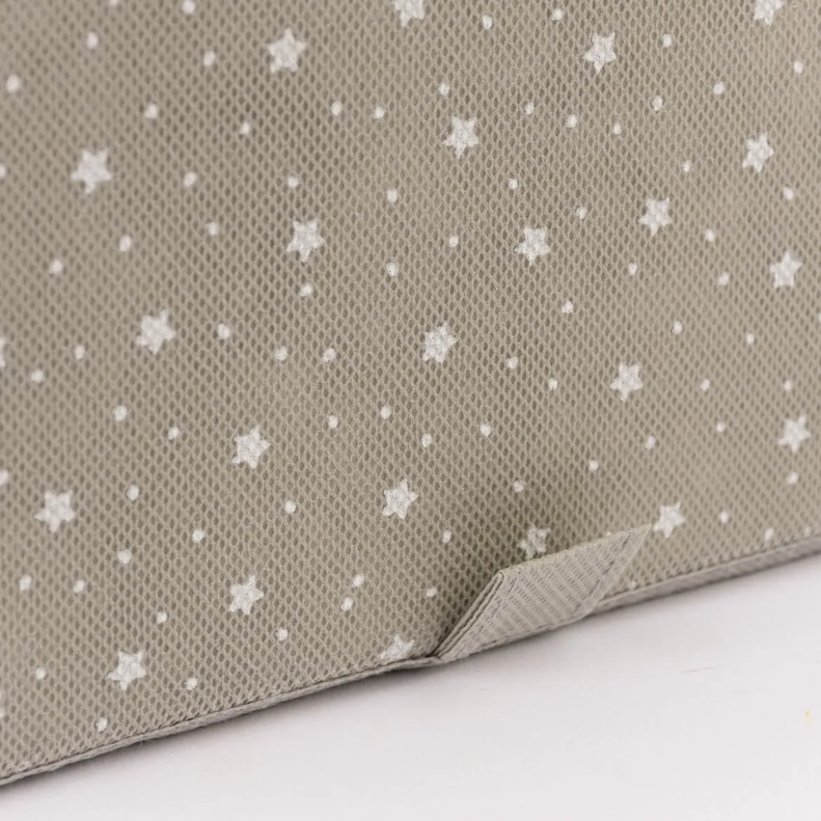 Kinderzimmer Aufbewahrungsbox Sterne grau weiß 29x29x29cm