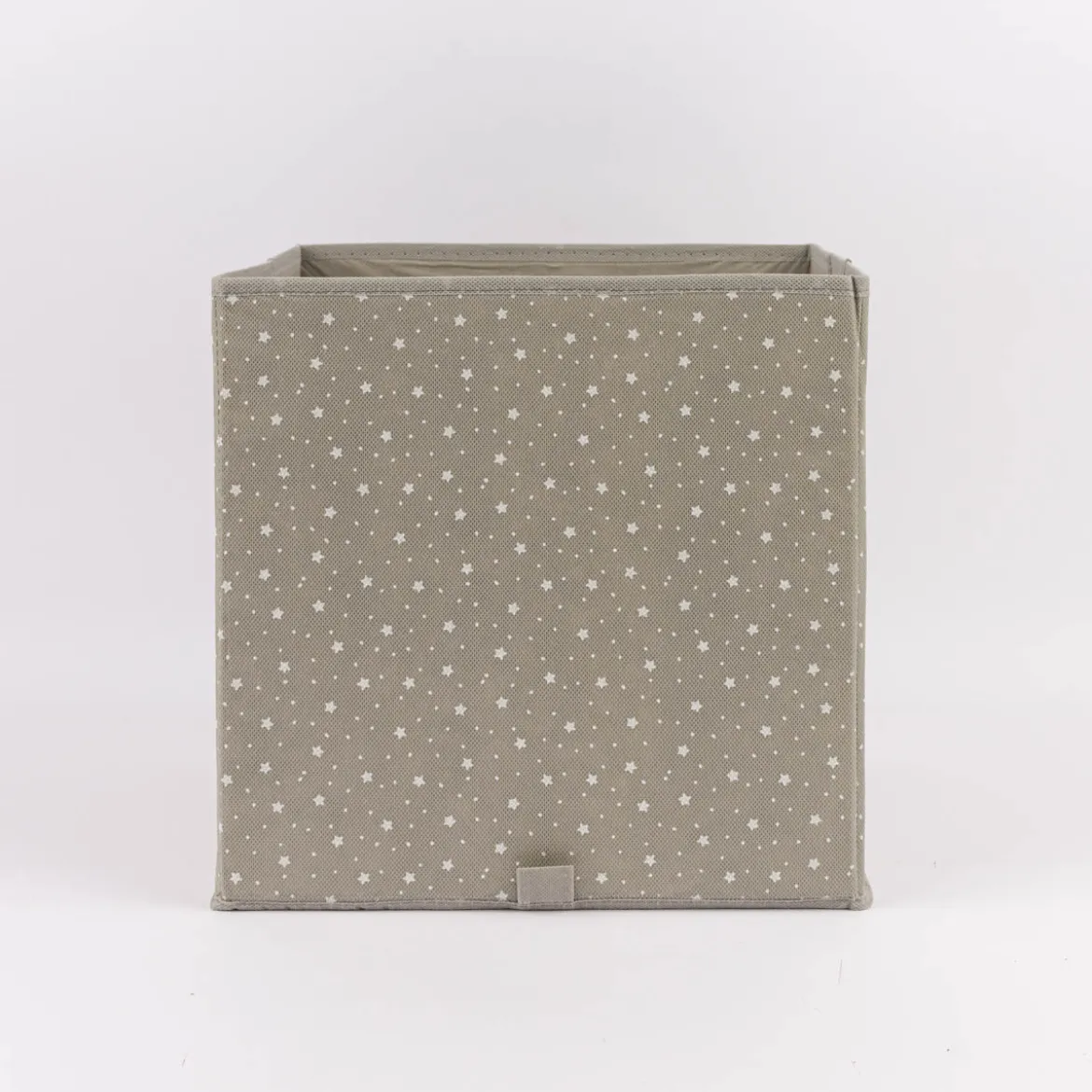 Kinderzimmer Aufbewahrungsbox Sterne grau weiß 29x29x29cm