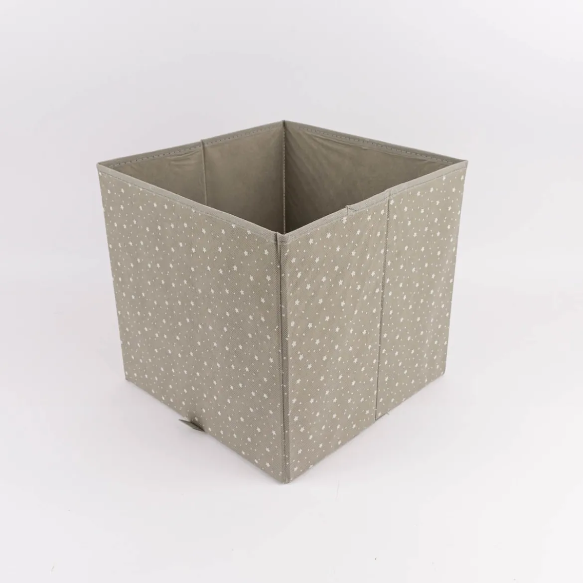 Kinderzimmer Aufbewahrungsbox Sterne grau weiß 29x29x29cm