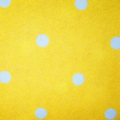 Kinderzimmer Schlaufenschal Dots mit Kreuzschlaufen Punkte gelb weiß 140x255cm