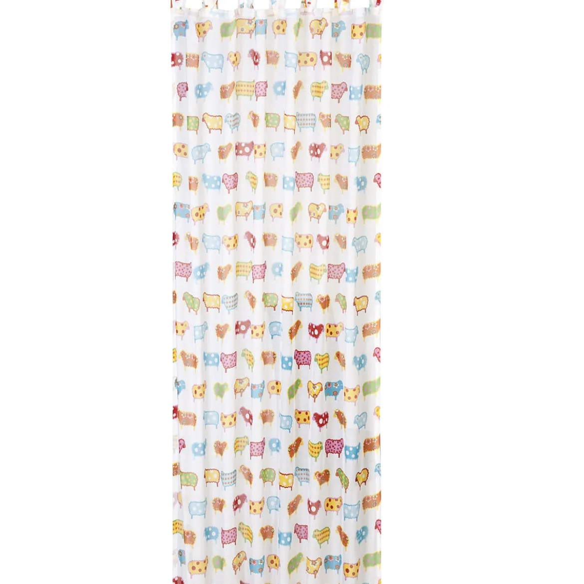 Kinderzimmer Schlaufenschal mit Kreuzschlaufen Schafe weiß bunt 140x255cm