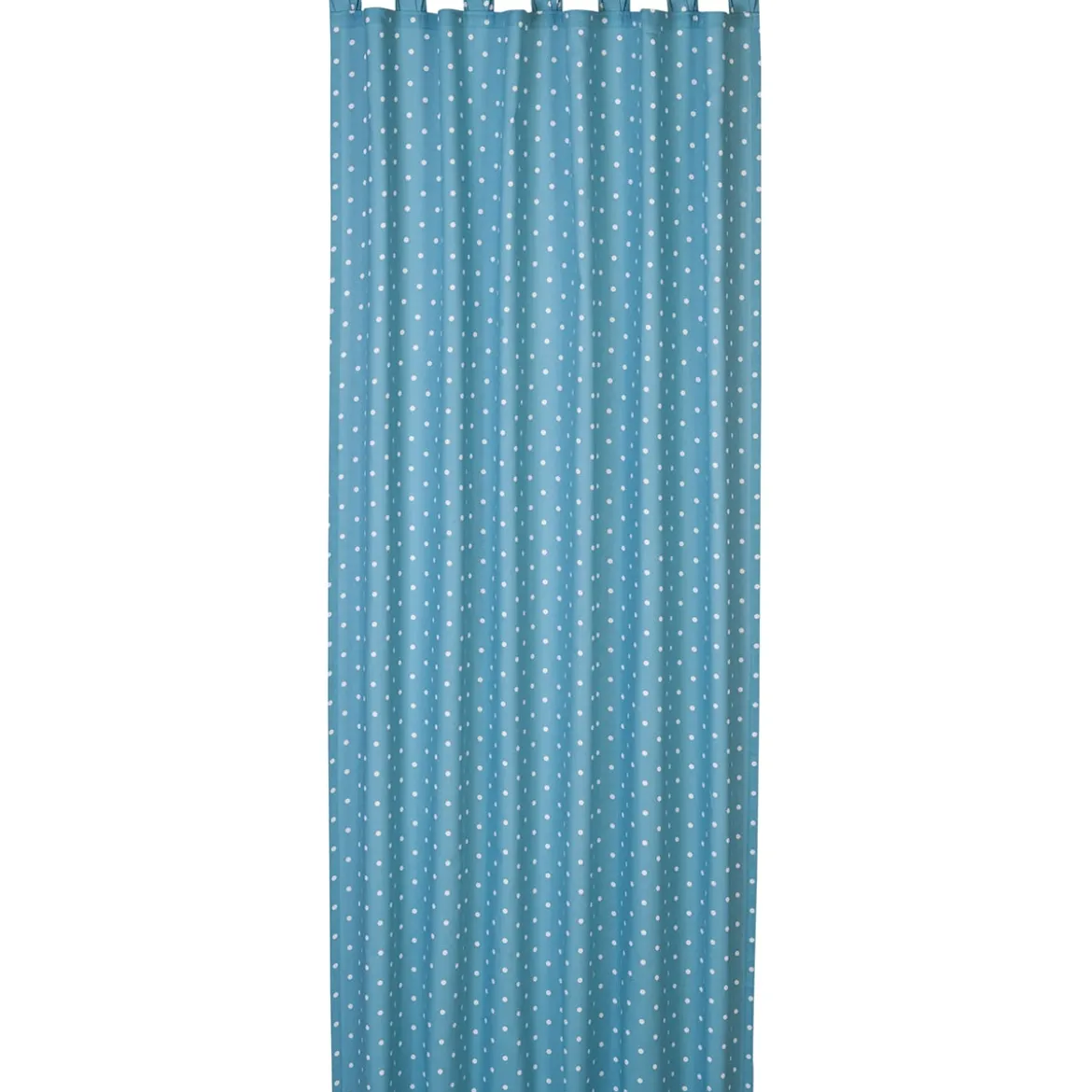Kinderzimmer Schlaufenschal Dots mit Kreuzschlaufen Punkte hellblau weiß 140x255cm