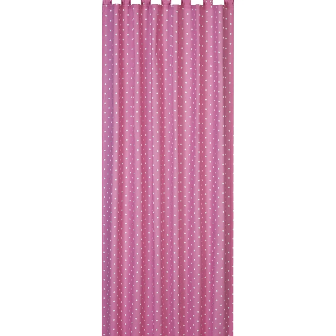 Kinderzimmer Schlaufenschal Dots mit Kreuzschlaufen Punkte pink weiß 140x255cm