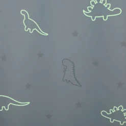 Kinderzimmer Verdunklungsgardine Dinosaurier Sterne hellblau 140x250cm