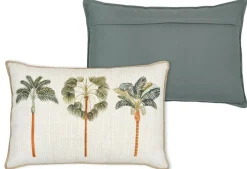 Kissen Casablanca Palmen beige grün 40x60cm