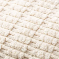 Kissen 3D Kuschelrelief Struktur dove white creme 45x45cm