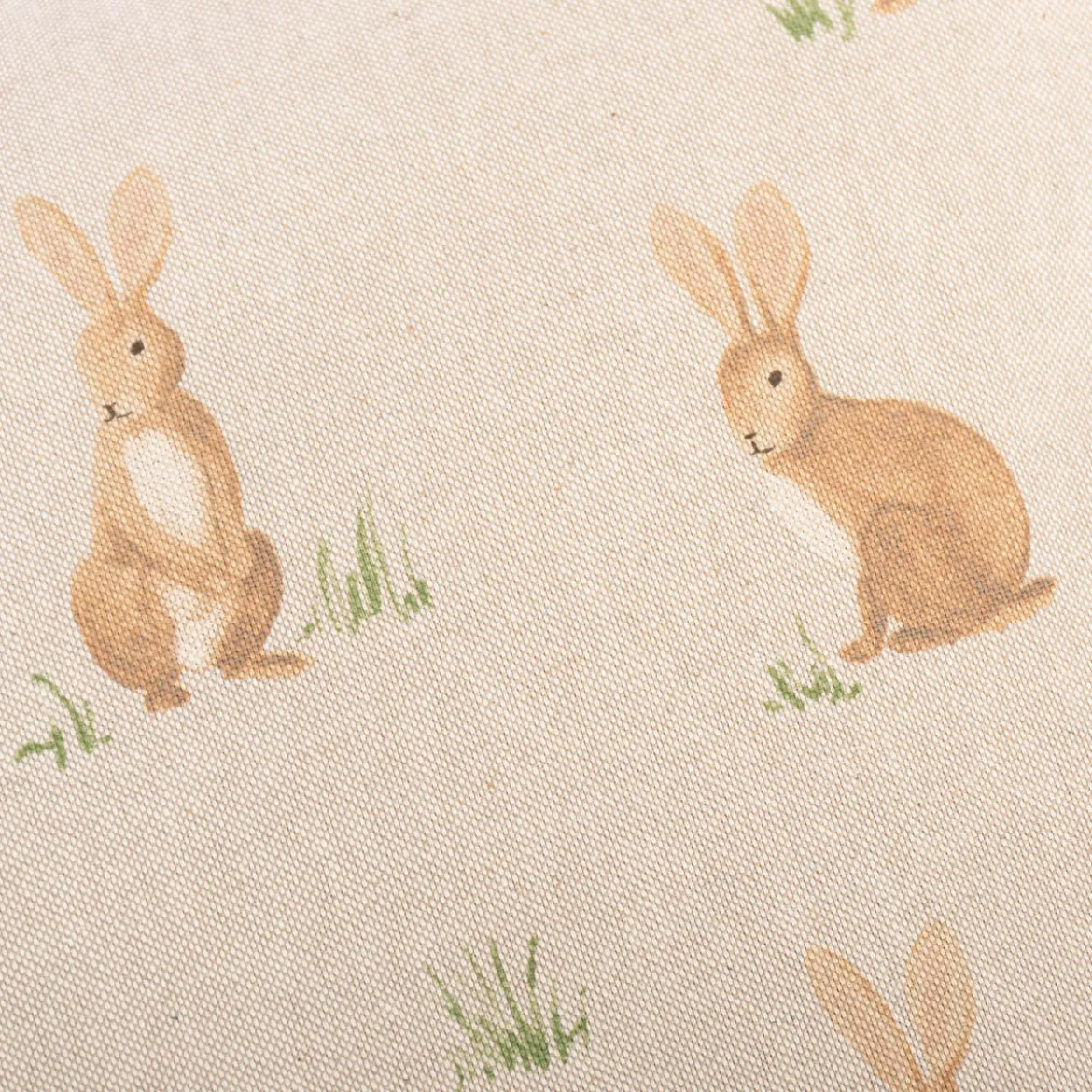 Kissenhülle Aquarell Woodland Rabbit Hasen natur braun in versch. Größen von SCHÖNER LEBEN.