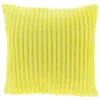 Kissenhülle aus Plüsch in Cordoptik Streifen Lemon Yellow gelb 45x45cm