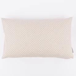 Kissenhülle Basic Dot Pünktchen Leinenlook natur weiß in versch. Größen von SCHÖNER LEBEN.