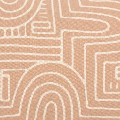 Kissenhülle Baumwolle Curve Maze Line braun natur in versch. Größen von SCHÖNER LEBEN.